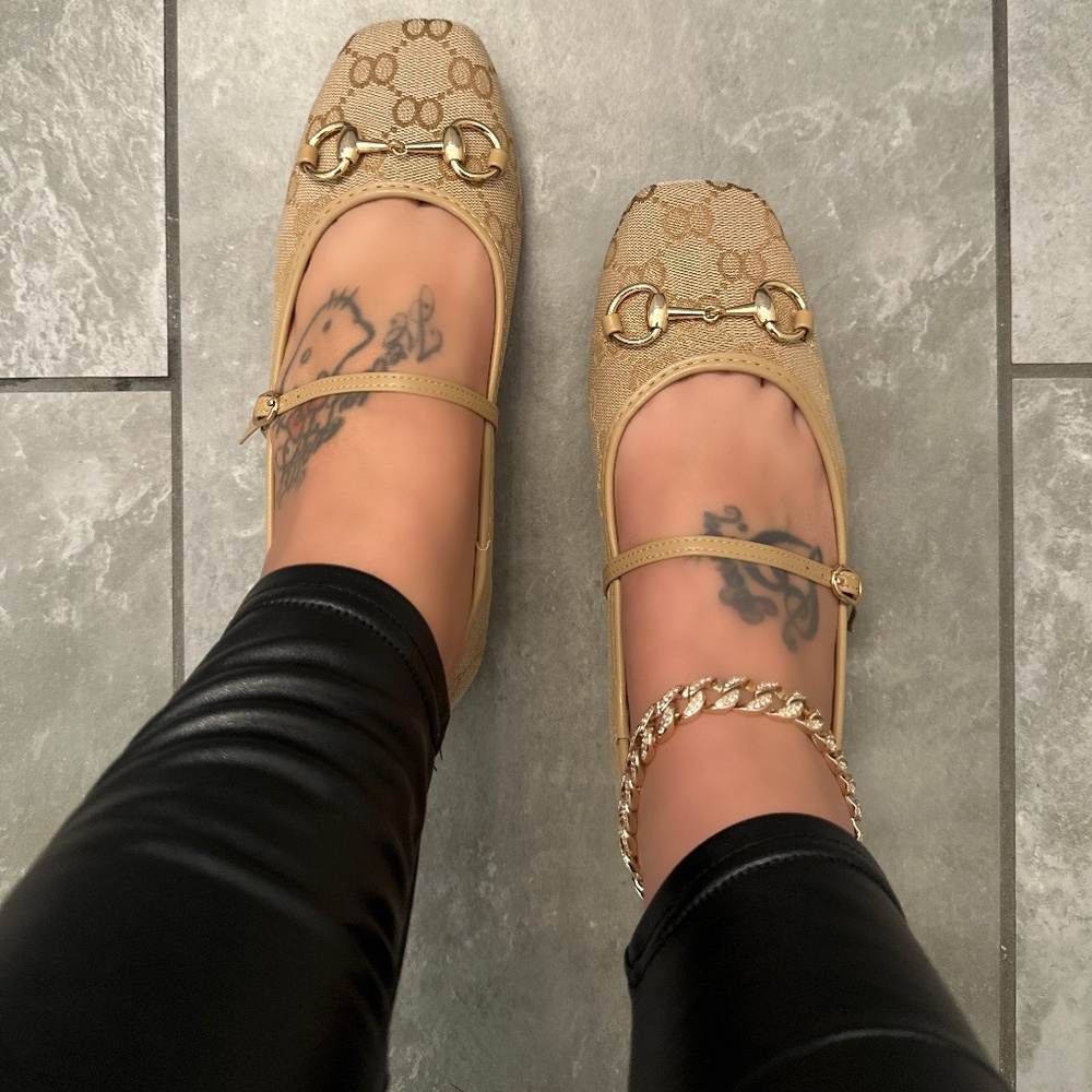 ✨ NEW Light Tan Monogram Horsebit Ballerina Flats